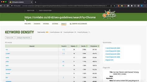 seoquake density